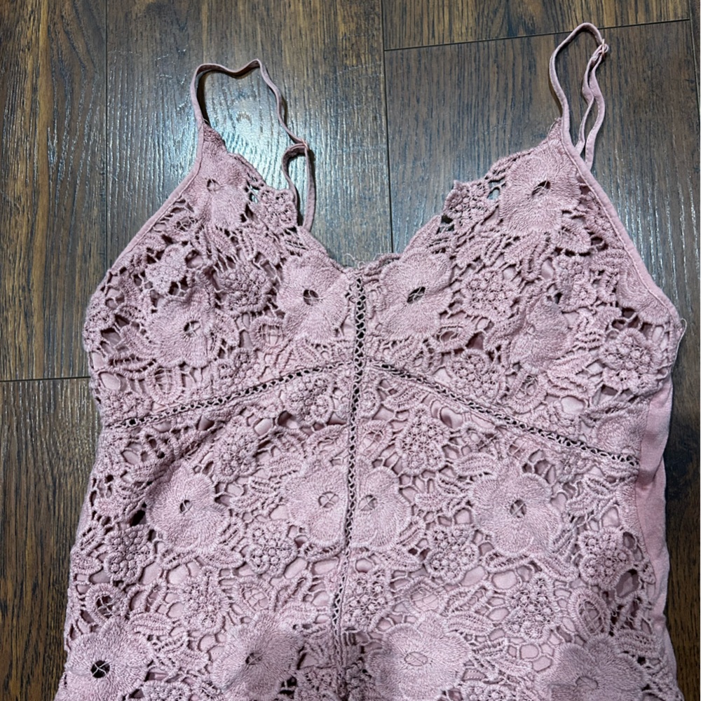 Pink Lace Floral Top